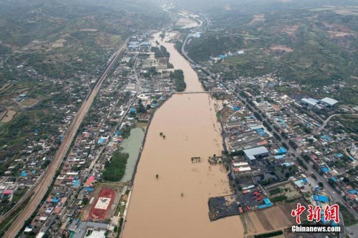 10月10日，山西省介休市義棠鎮(zhèn)，汾河水位上漲。 <a target='_blank' href='http://www.chinanews.com/'>中新社</a>記者 韋亮 攝