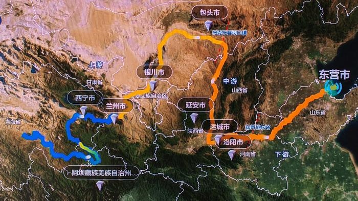 △黃河發(fā)源于青藏高原，呈“幾”字形流經(jīng)青海、四川、甘肅、寧夏、內(nèi)蒙古、山西、陜西、河南、山東9省區(qū)，全長(zhǎng)5464公里。(資料圖)