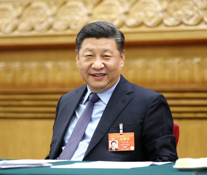 2019年3月10日，習(xí)近平總書記參加十三屆全國(guó)人大二次會(huì)議福建代表團(tuán)的審議。
