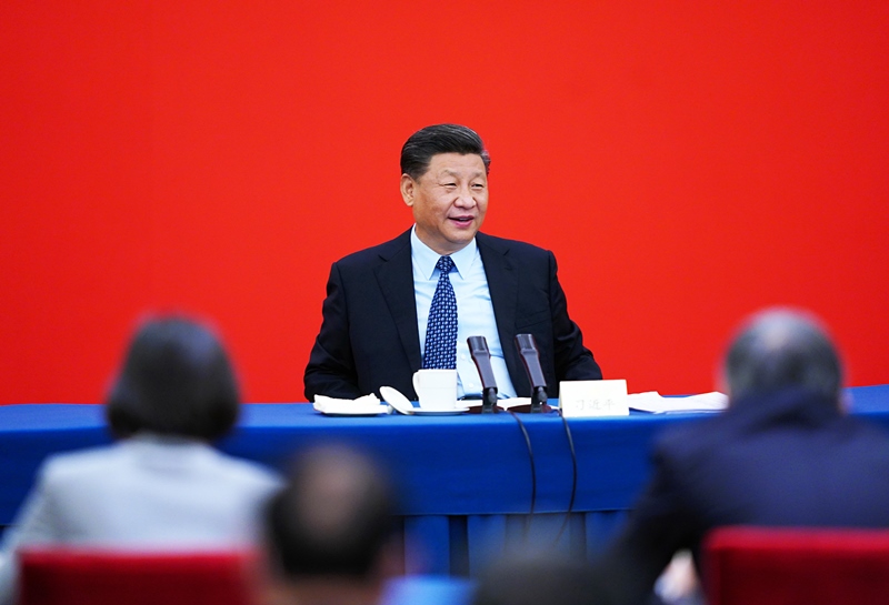 2020年5月23日上午，習(xí)近平總書記看望參加全國(guó)政協(xié)十三屆三次會(huì)議的經(jīng)濟(jì)界委員，并參加聯(lián)組會(huì)，聽(tīng)取意見(jiàn)和建議。