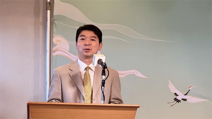 中國駐東京旅游辦事處主任歐陽安致辭。中國駐東京旅游辦事處供圖