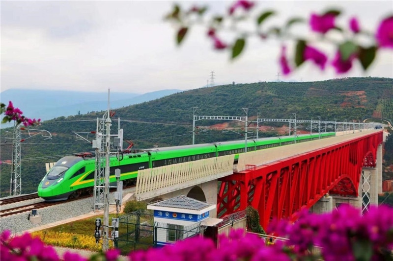 中老鐵路。昆明鐵路局供圖
