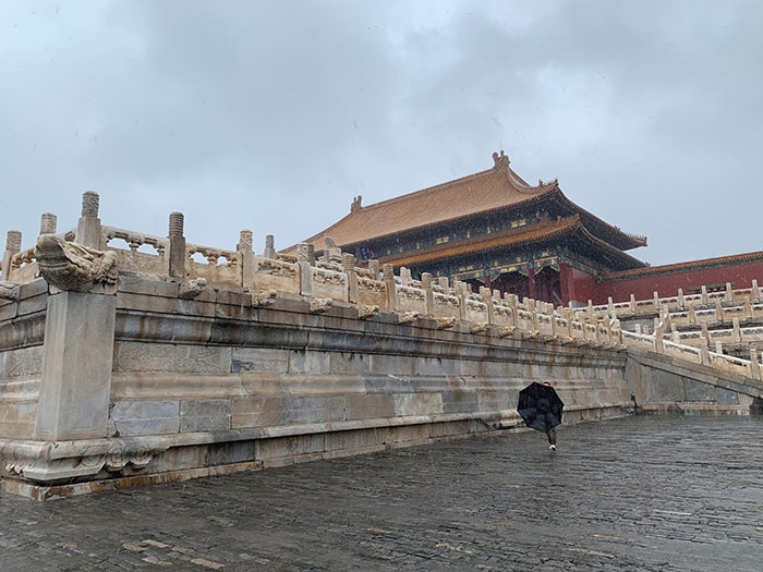 雨中故宮。人民網(wǎng)記者劉微 攝