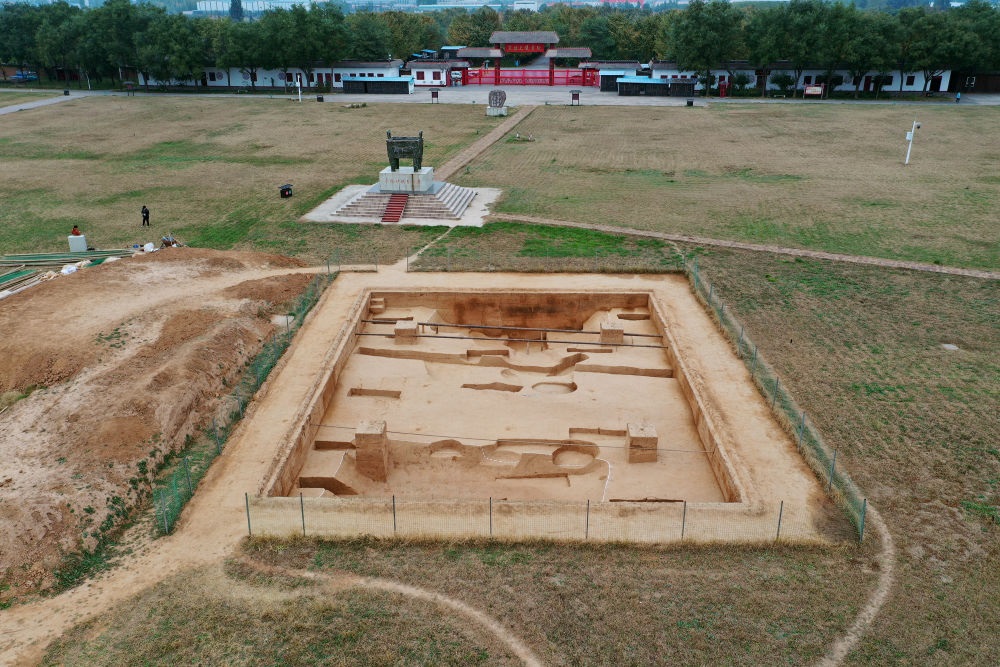 2022年河南安陽市殷墟商王陵區(qū)第三地點發(fā)掘現(xiàn)場（資料照片）。新華社發(fā)
