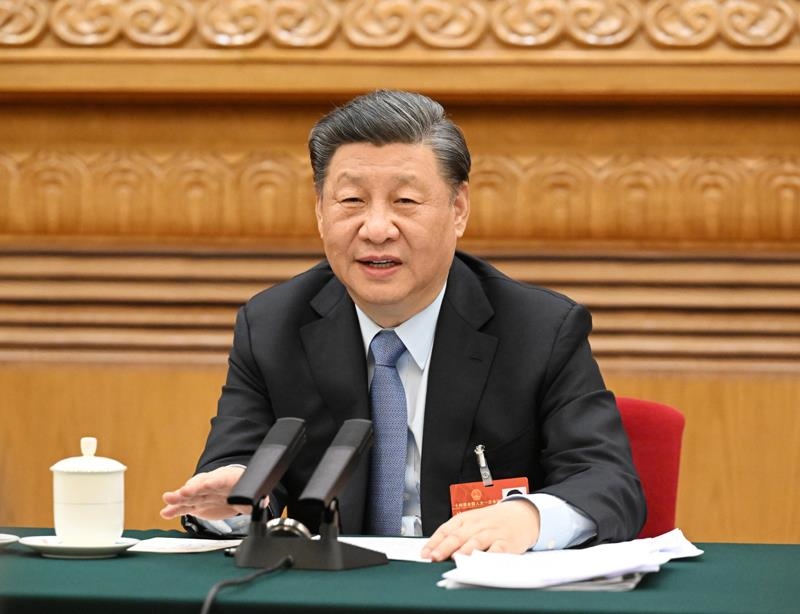 2023年3月5日，習(xí)近平總書記參加十四屆全國人大一次會議江蘇代表團審議。