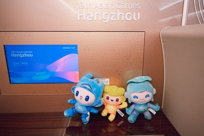 亞運(yùn)會(huì)吉祥物。上海鐵路局融媒體中心供圖
