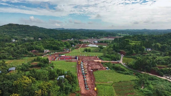 川氣東送二線天然氣管道工程施工現(xiàn)場。受訪者供圖