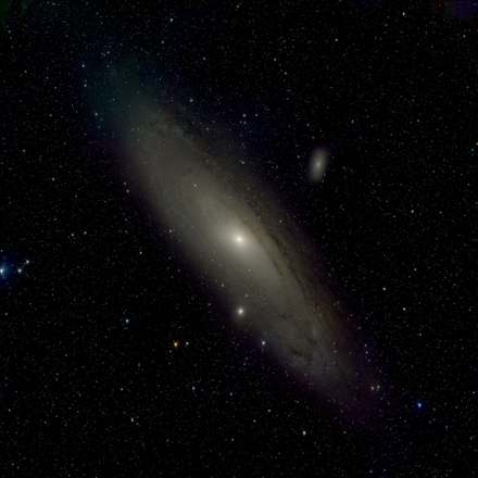 墨子巡天望遠鏡首光獲取的仙女座星系圖片。（中國科學技術大學供圖）