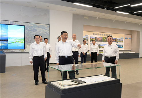 △9月20日，習(xí)近平總書記在浙江紹興市浙東運(yùn)河文化園考察。