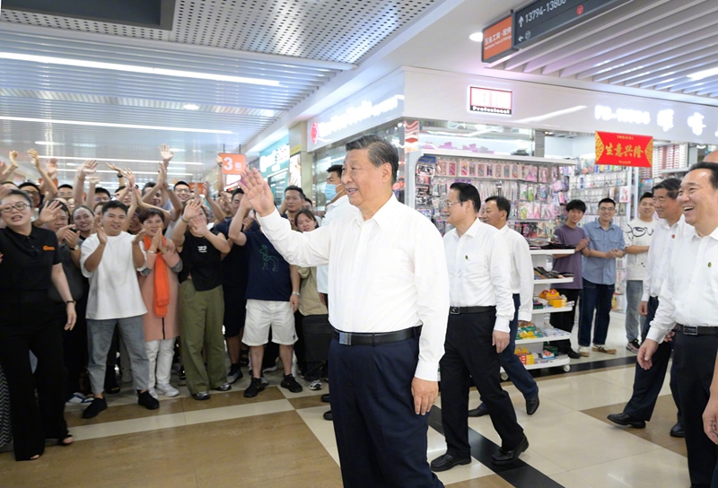 2023年9月20日，習(xí)近平總書記在浙江省金華市考察義烏國際商貿(mào)城。