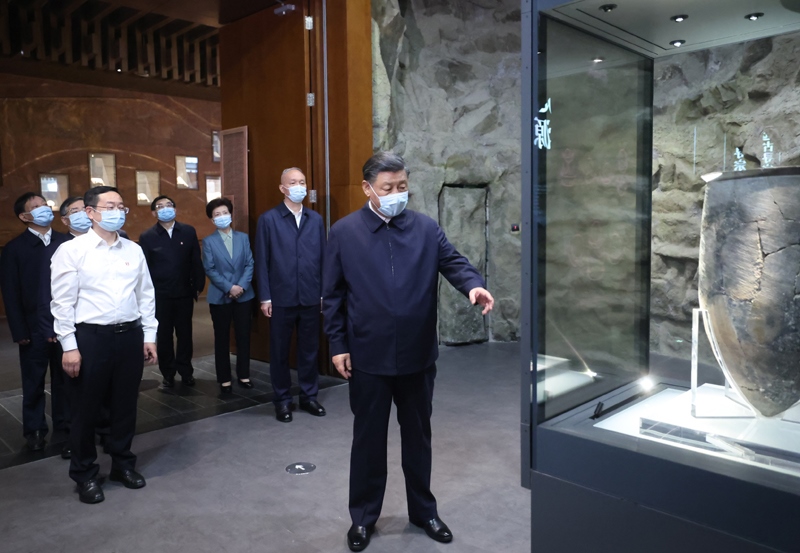 2023年6月2日，習(xí)近平來到中國歷史研究院內(nèi)的中國考古博物館調(diào)研。