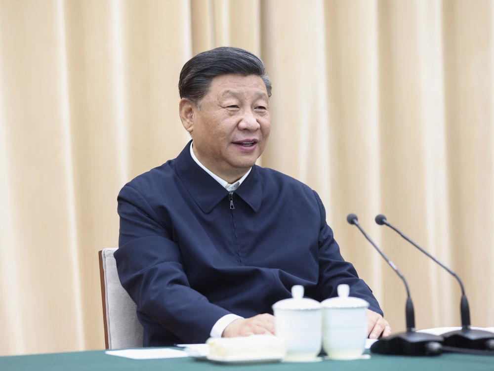 2021年5月14日上午，中共中央總書記、國家主席、中央軍委主席習近平在河南省南陽市主持召開推進南水北調(diào)后續(xù)工程高質(zhì)量發(fā)展座談會并發(fā)表重要講話。新華社記者 鞠鵬 攝
