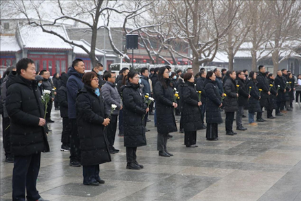 中國人民抗日戰(zhàn)爭紀念館舉行國家公祭日悼念活動。中國人民抗日戰(zhàn)爭紀念館供圖