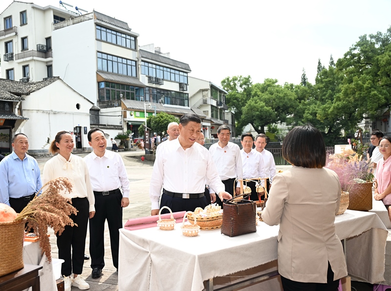 2023年9月20日，習(xí)近平在金華市義烏市后宅街道李祖村考察。
