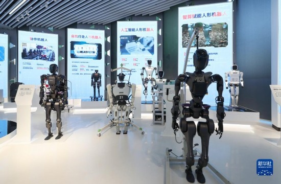 這是2023年11月29日在上?？萍紕?chuàng)新成果展上拍攝的機器人展品。 新華社記者 方喆 攝