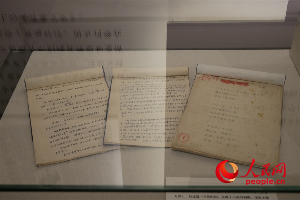 《青春萬歲》手稿。人民網(wǎng)記者 韋衍行攝