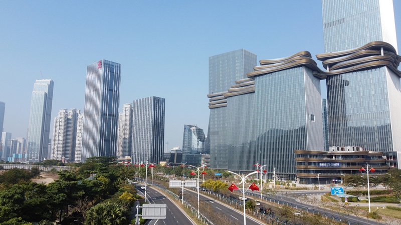 2024年1月1日，廣東珠海，橫琴粵澳深度合作區(qū)樓群。