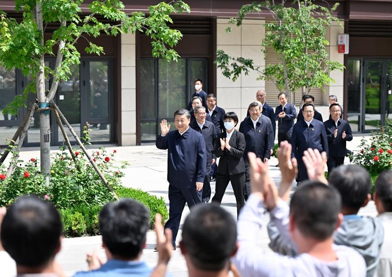 △2023年5月10日，習(xí)近平總書記在河北雄安新區(qū)考察調(diào)研。