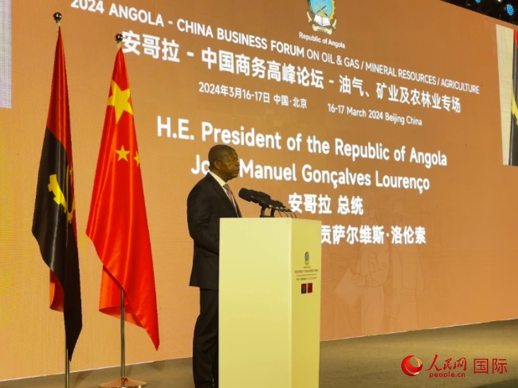 安哥拉總統(tǒng)若昂·曼努埃爾·貢薩爾維斯·洛倫索。人民網(wǎng)記者 張榮攝