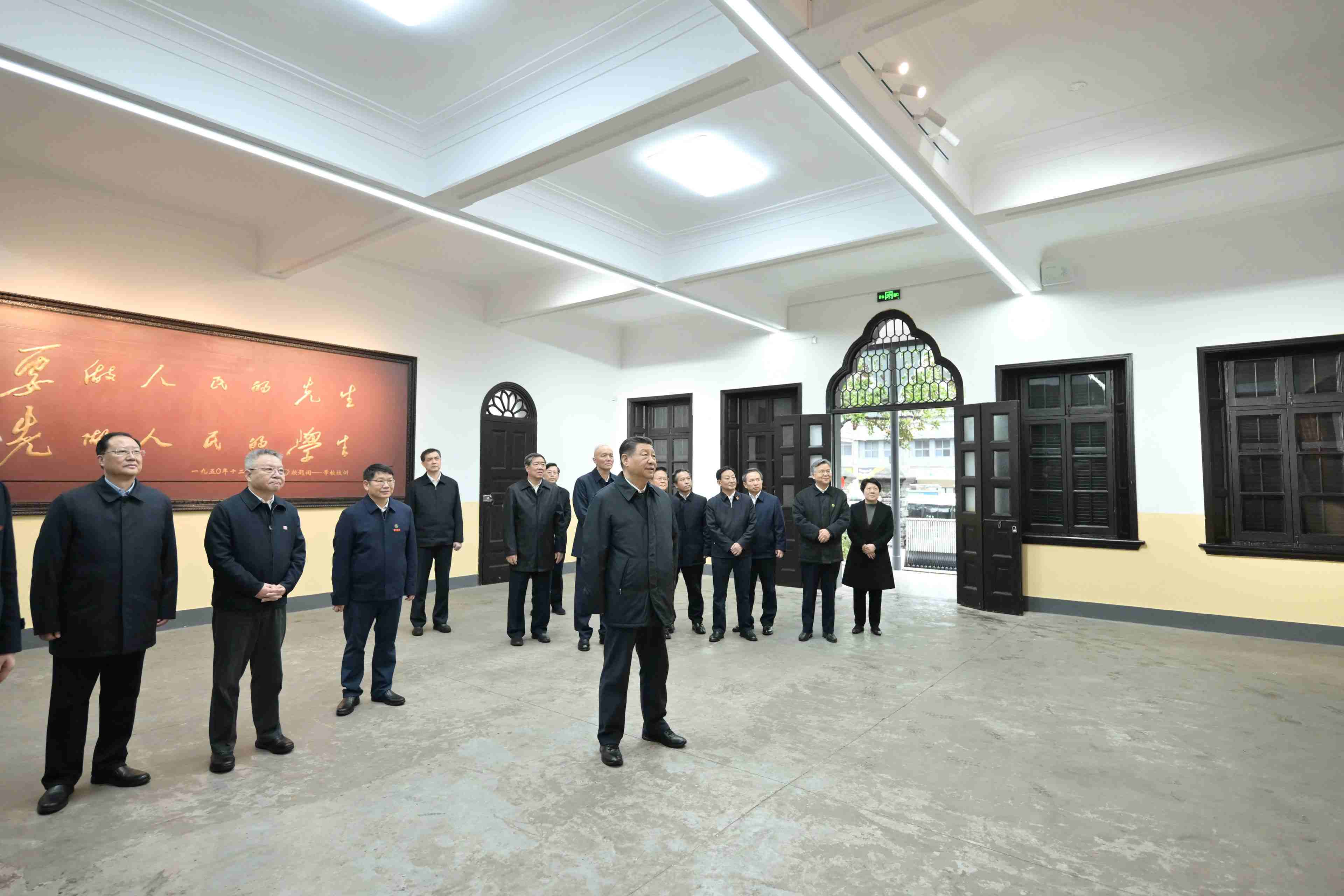 3月18日，習(xí)近平總書記在湖南第一師范學(xué)院（城南書院校區(qū)）考察。