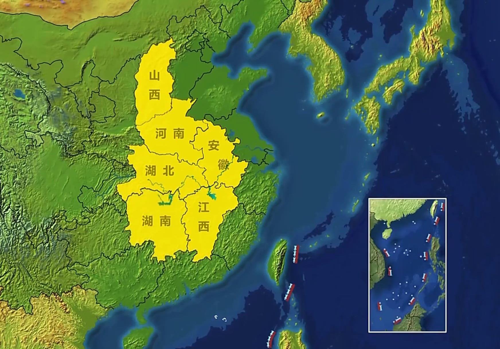 △中部地區(qū)包括晉皖贛豫鄂湘6省。