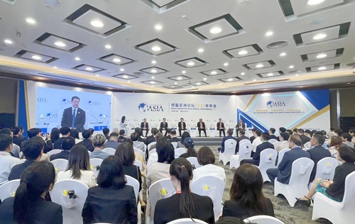 博鰲亞洲論壇2024年年會“‘創(chuàng)新、綠色、數(shù)智、融合’引領(lǐng)高質(zhì)量發(fā)展”分論壇。人民網(wǎng)記者 喬雪峰攝