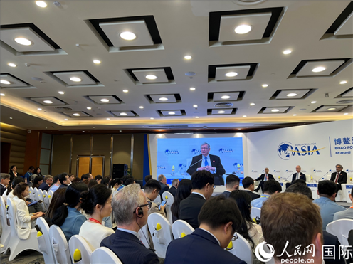 3月27日，博鰲亞洲論壇2024年年會“全球地緣政治展望”分論壇現(xiàn)場。人民網(wǎng) 艾里士攝