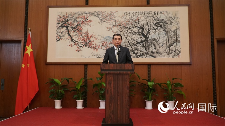 中國駐日本大使吳江浩致辭。人民網(wǎng) 蔣曉辰攝