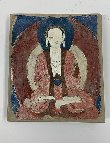 佛像壁畫殘片（暫定名）。國家文物局供圖