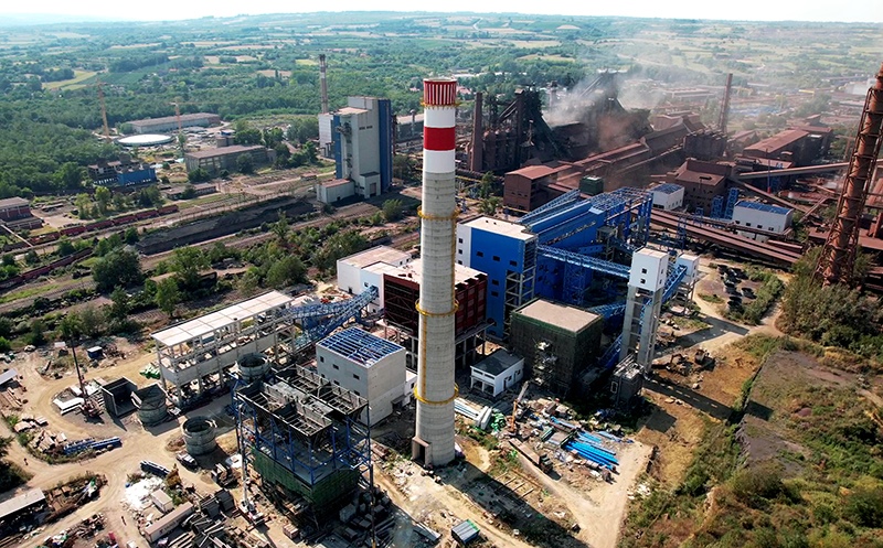 這是2021年8月16日拍攝的河鋼集團塞爾維亞斯梅代雷沃鋼廠。