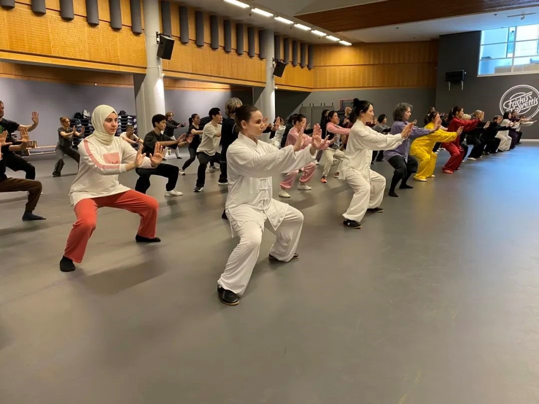 培訓班學員學習太極拳。斯德哥爾摩中國文化中心供圖