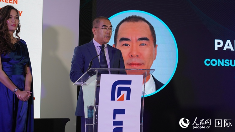 中國駐約翰內(nèi)斯堡總領(lǐng)事潘慶江發(fā)言致辭。人民網(wǎng) 張茜攝