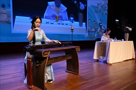 活動現(xiàn)場茶藝古琴表演。新加坡中國文化中心供圖