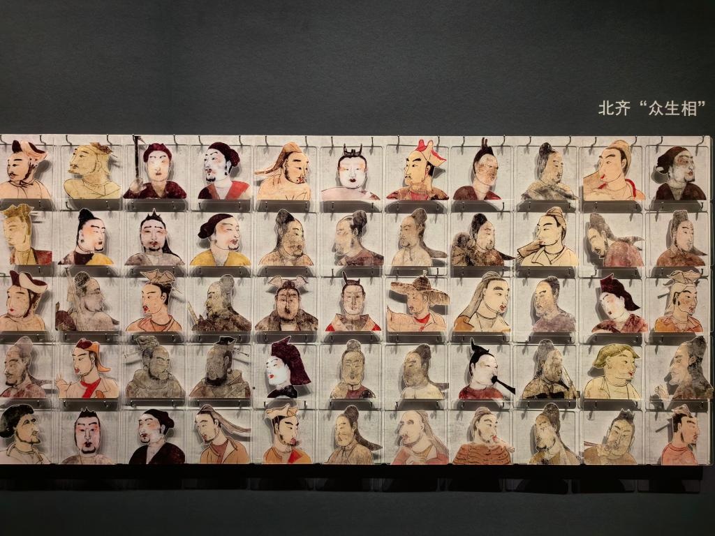 太原北齊壁畫博物館從山西北朝壁畫中提取人物元素展現(xiàn)當(dāng)時民族融合、文化交流。太原北齊壁畫博物館供圖