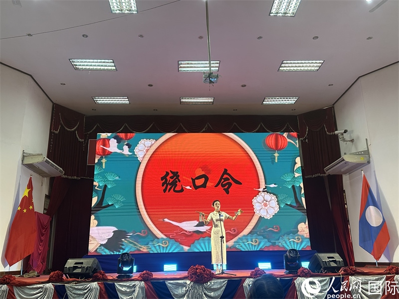 圖片：老撾選手進行才藝表演。孫廣勇攝