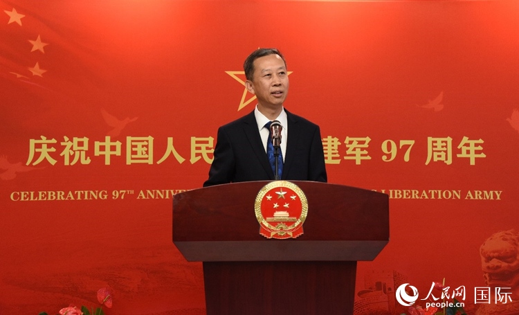 中國駐瑞典大使崔愛民致辭。人民網(wǎng)記者 殷淼攝