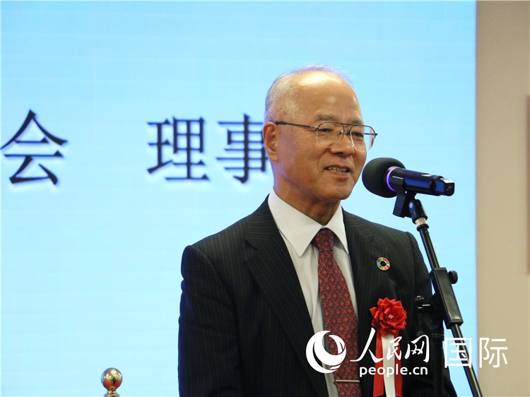 日中協(xié)會理事長瀨野清水致辭。人民網(wǎng) 許可攝