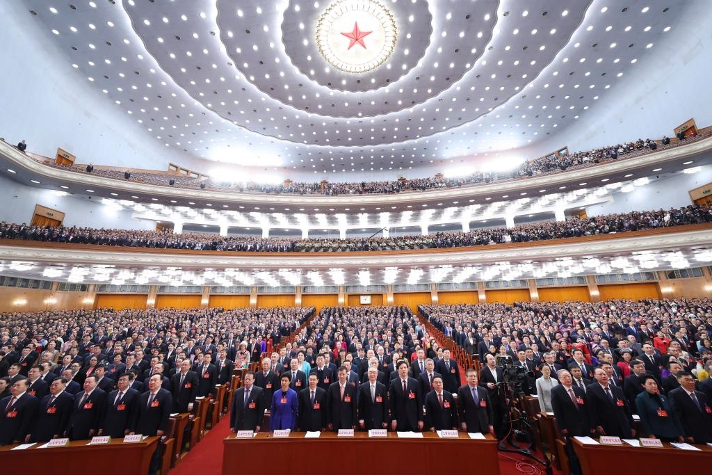 2024年3月5日，第十四屆全國人民代表大會第二次會議在北京人民大會堂開幕。新華社記者 黃敬文 攝
