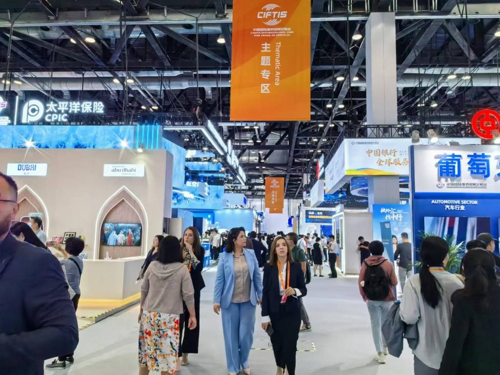 圖為2024年服貿(mào)會展區(qū)現(xiàn)場。 新華社記者 魏玉坤 攝