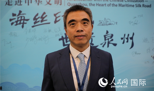 泉州市人民政府副市長姚飛接受人民網(wǎng)采訪。人民網(wǎng) 王婧攝
