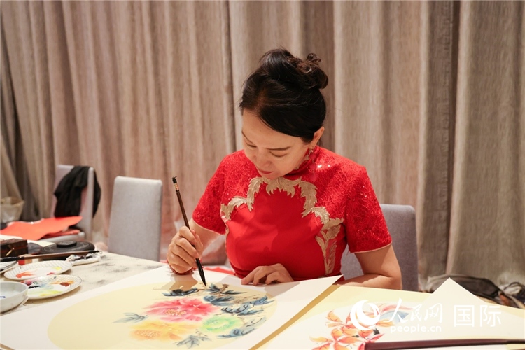 中國傳統(tǒng)文化展示。人民網(wǎng)記者任皓宇攝