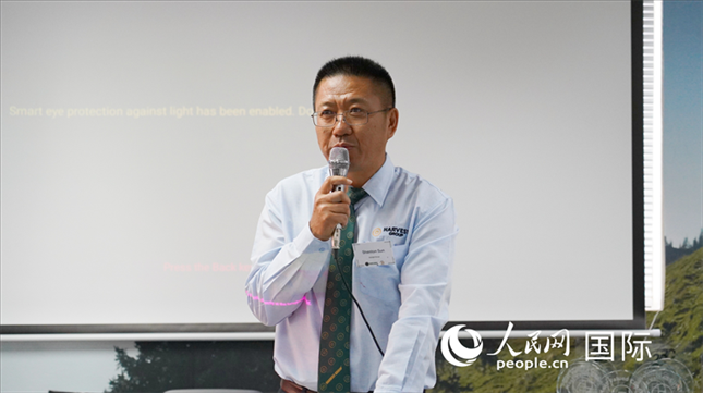 碩豐集團董事長孫曉棟發(fā)言。 人民網(wǎng) 張茜攝