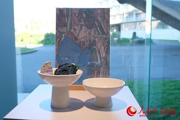 壁畫礦物質顏料展示。人民網記者 尚凱元攝
