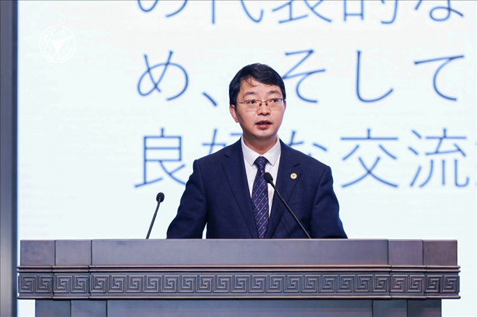 浙江大學(xué)副校長(zhǎng)周江洪致辭。浙江大學(xué)供圖