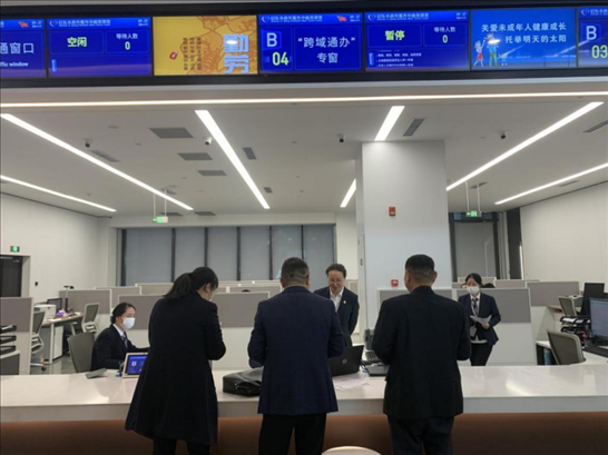 啟東市政務(wù)服務(wù)“跨域通辦”專窗。 圖片來源：江蘇南通啟東市數(shù)據(jù)局