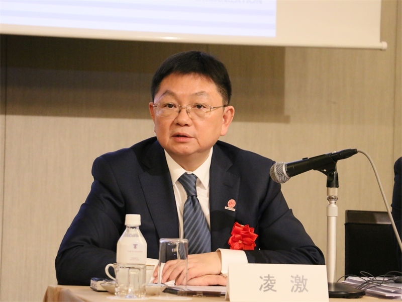 商務(wù)部副部長兼國際貿(mào)易談判副代表凌激致辭。人民網(wǎng) 許可攝