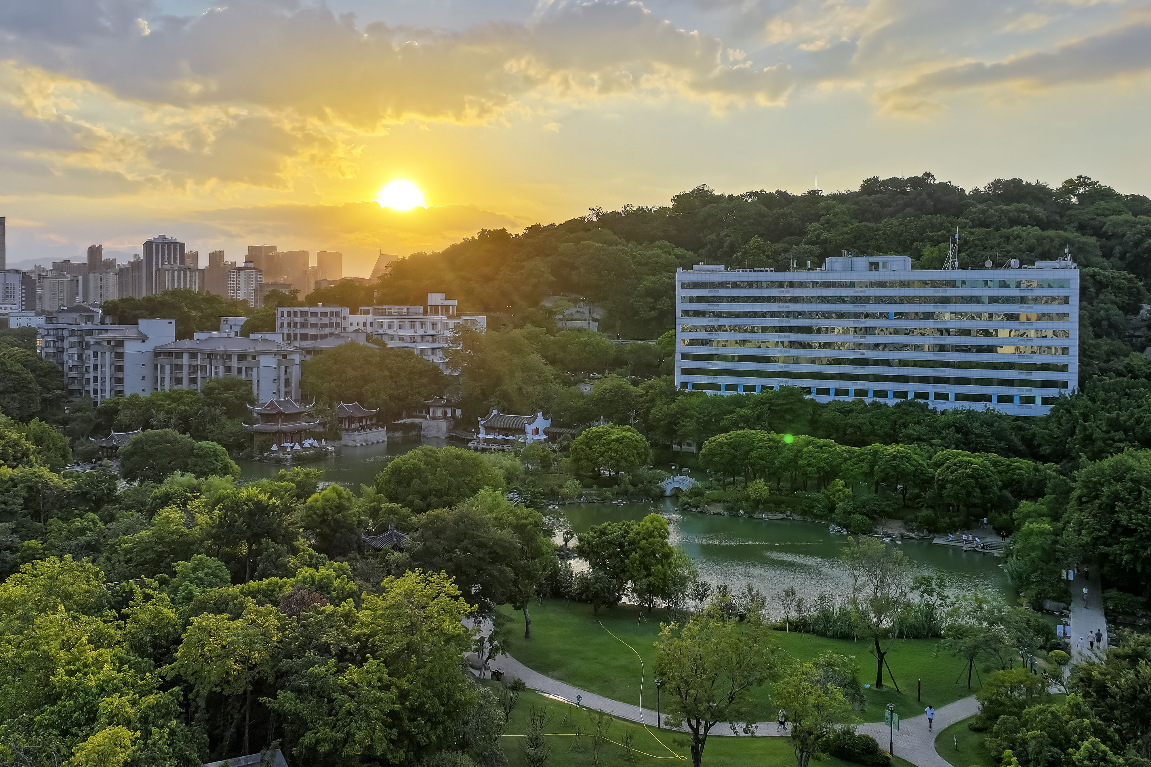 2024年7月17日，福州市鼓樓區(qū)黎明湖生態(tài)濕地公園。