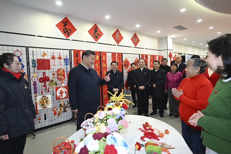 2025年1月23日，習近平總書記在沈陽大東區(qū)長安街道長安小區(qū)社區(qū)黨群服務中心考察。