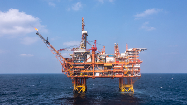 我國首個海上CCUS項目設(shè)施恩平15-1平臺。受訪者供圖