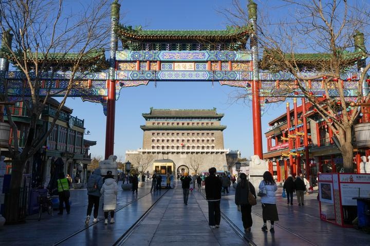 這是2024年12月26日從前門大街拍攝的正陽門箭樓。